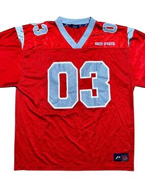 Ohio State Buckeyes Vintage #03 Pro Player Red Football Jersey, Men's XL